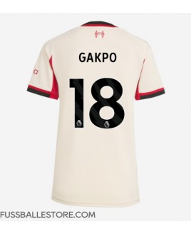 Günstige Liverpool Cody Gakpo #18 Auswärtstrikot Damen 2025-26 Kurzarm